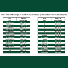 Load image into Gallery viewer, Corrs split sole ghillie size chart