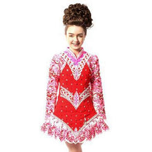 Load image into Gallery viewer, Keara Irish Dance Double Curl Hair Bun Wig Made in Ireland Main View CorrsIrishShoes.com
