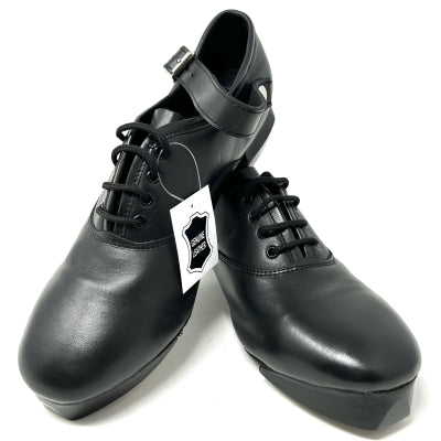 Corr's Essential Leather Irish Dance Ghillie - Practice Shoe With Stitched Black Suede Sole, Ultra Flexible For Beginners
