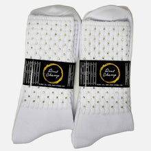 Load image into Gallery viewer, Ankle Length Irish Dance Poodle Socks with AB Crystals