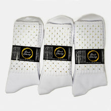 Load image into Gallery viewer, Ankle Length Irish Dance Poodle Socks with AB Crystals