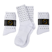 Load image into Gallery viewer, Kathleen's Sassy Ankle Length Irish Dance Poodle Socks with Crystals