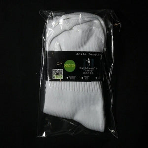 White Ankle Length Poodle Socks