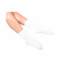 Load image into Gallery viewer, Hullachan Ultra Low Premium White Poodle Socks for Irish Dancing with Arch Support