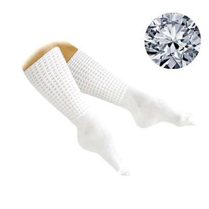 Antonio Pacelli Diamante Poodle Socks- Championship Length Irish Dancing Shoes Socks with Small Diamantes