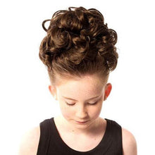 Load image into Gallery viewer, Natural Kara Double Loose Curl Irish Dance Bun Wig Second Front View CorrsIrishShoes.com