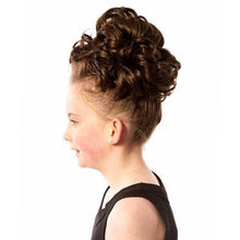 Load image into Gallery viewer, Natural Kara Double Loose Curl Irish Dance Bun Wig Side View CorrsIrishShoes.com