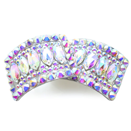Rectangular AB Diamante Shoe Buckles with Crystal Navette Design CorrsIrishShoes.com