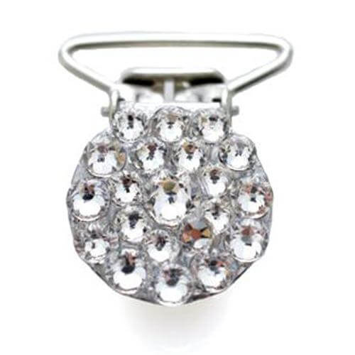Shiny Circular Dance Number Clip Designed with Clear Rhinestone Crystals CorrsIrishShoes.com